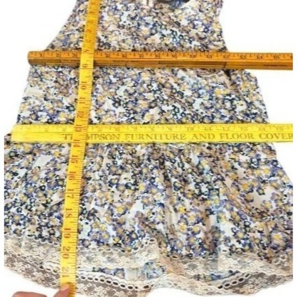 Patterson J. Kincaid Floral Sleeveless Silk Peplum Top XS Cottage Core Boho - Picture 6 of 6